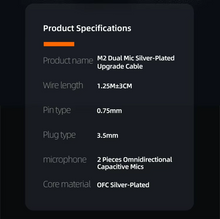 Load image into Gallery viewer, [🎶SG] KZ 47-42 Dual Mic Silver-Plated Upgrade Cable (3.5MM)
