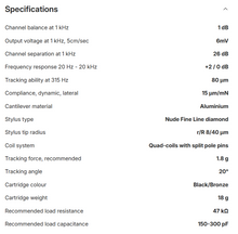 Load image into Gallery viewer, [🎶SG] ORTOFON Concorde Music Bronze - Turntable Cartridge MM / Nude Fine Line
