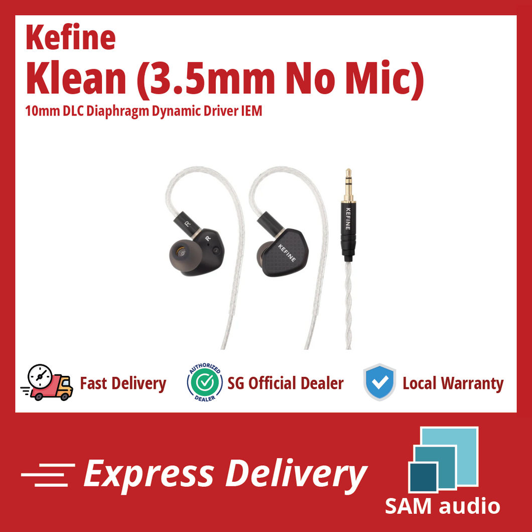 [🎶SG] KEFINE KLEAN - 10mm DLC Diaphragm Dynamic Driver IEM