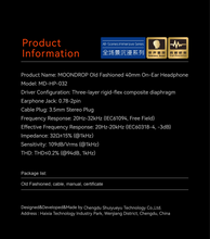 Load image into Gallery viewer, [🎶SG] MOONDROP OLD FASHIONED - 40mm Dynamic Driver On-Ear Headphone
