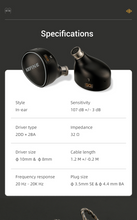 Load image into Gallery viewer, [🎶SG] KEFINE QUATIO - 2DD + 2BA Hybrid In Ear Monitors IEM
