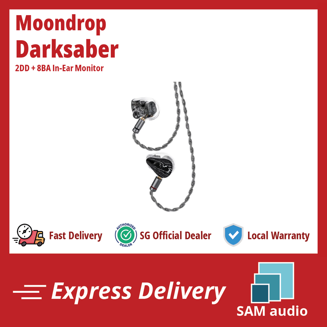 [🎶SG] MOONDROP DARKSABER 2DD + 8BA In-Ear Monitor