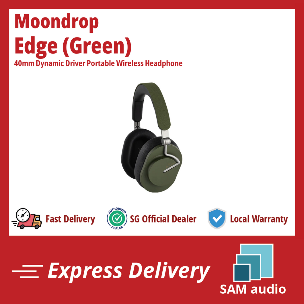 [🎶SG] MOONDROP EDGE 40mm Dynamic Driver Portable Wireless Headphones