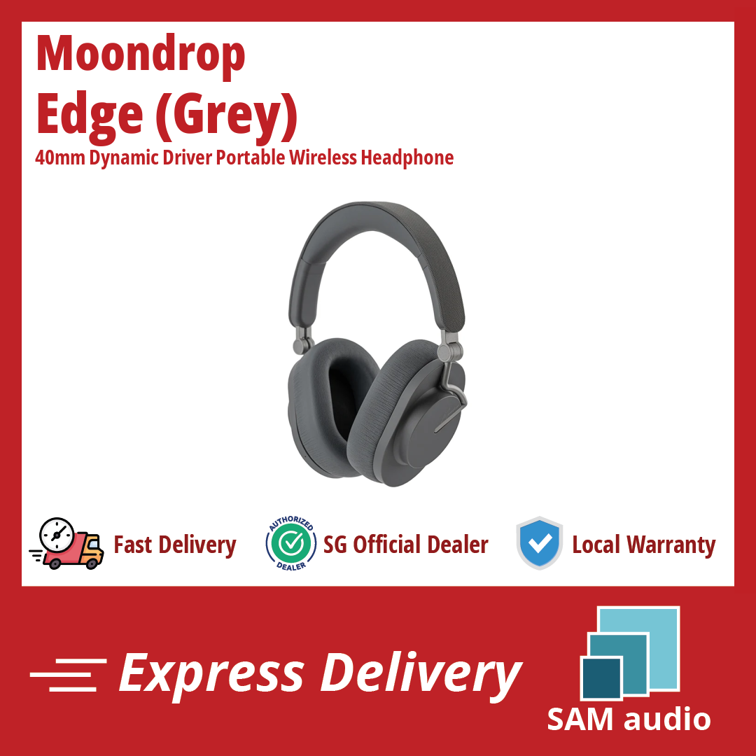 Moondrop Edge Casque Sans Fil ANC - Bluetooth 5.4, LDAC, 48h Autonomie - Blanc Crème