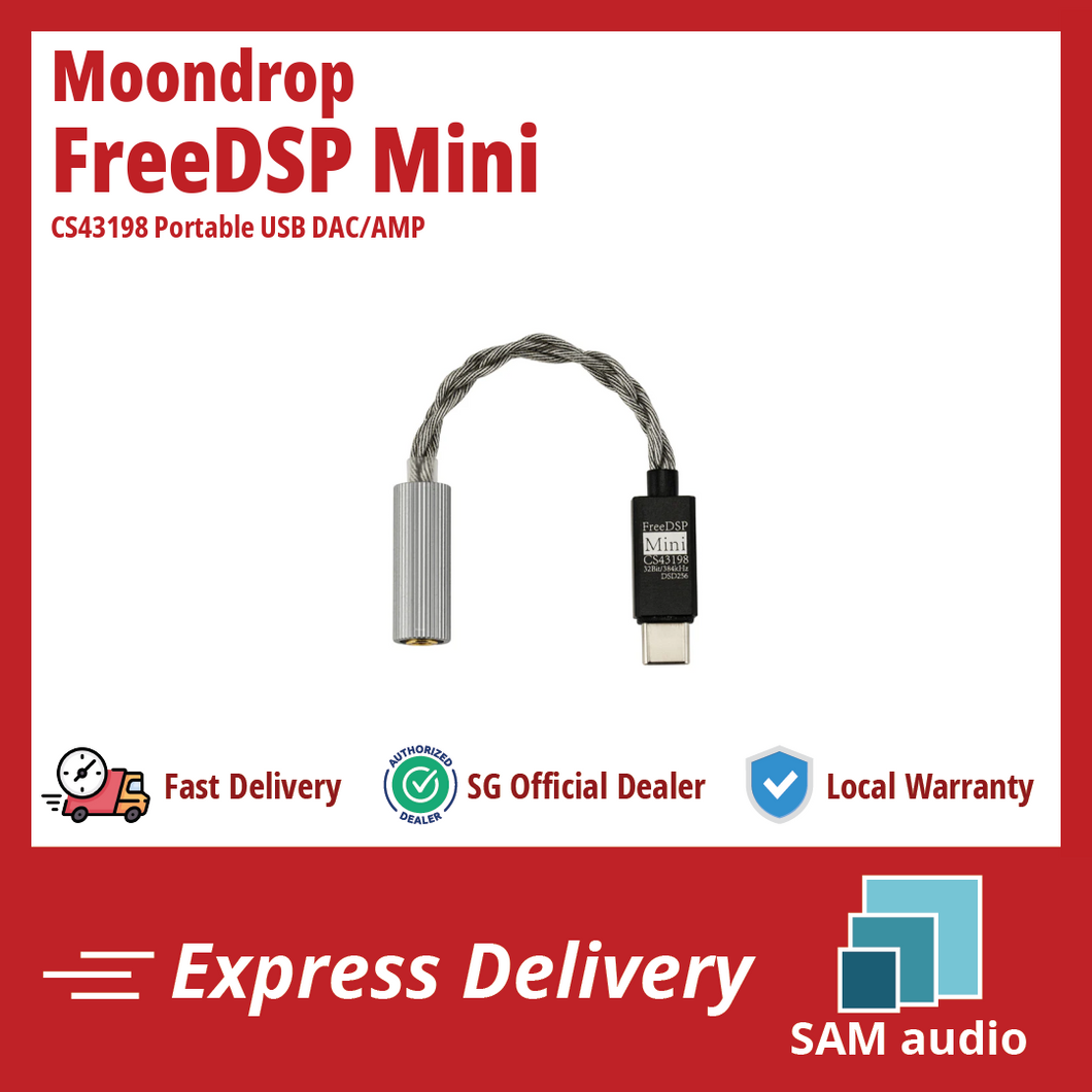 [🎶SG] MOONDROP FREEDSP MINI (Free DSP Mini) - CS43198 Portable USB DAC/AMP Dongle
