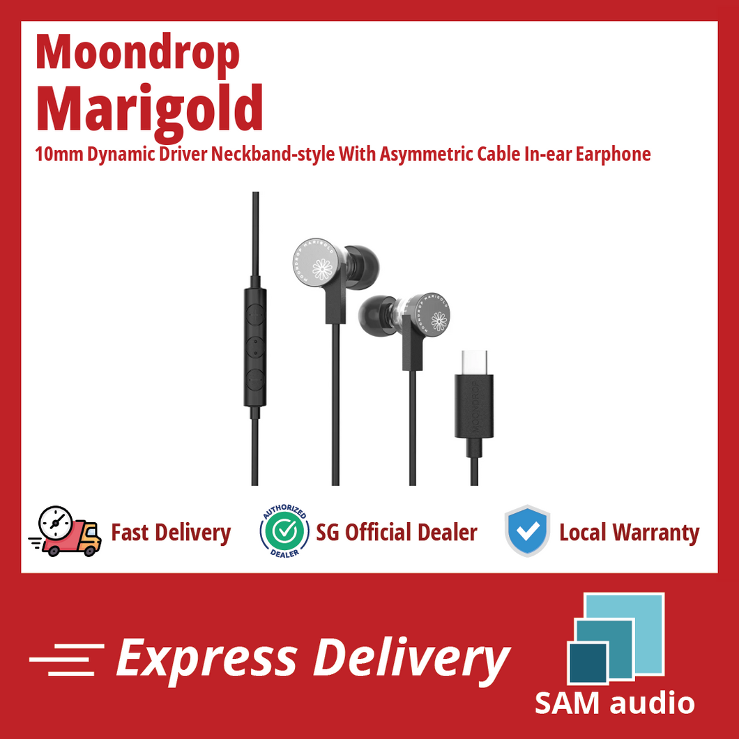 [🎶SG] MOONDROP MARIGOLD 10mm Dynamic Driver Neckband-style With Asymmetric Cable In-ear Earphone