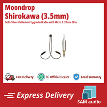 Load image into Gallery viewer, [🎶SG] MoonDrop SHIROKAWA Gold-Silver-Palladium Upgraded Cable with Micro 0.78mm 2Pin
