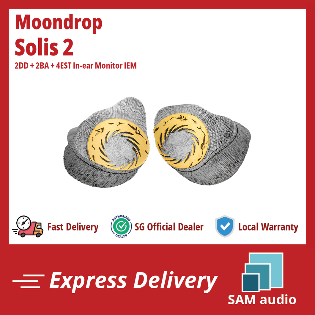[🎶SG] MOONDROP Solis II (Solis 2) 2DD + 2BA + 4EST In-ear Monitor IEM