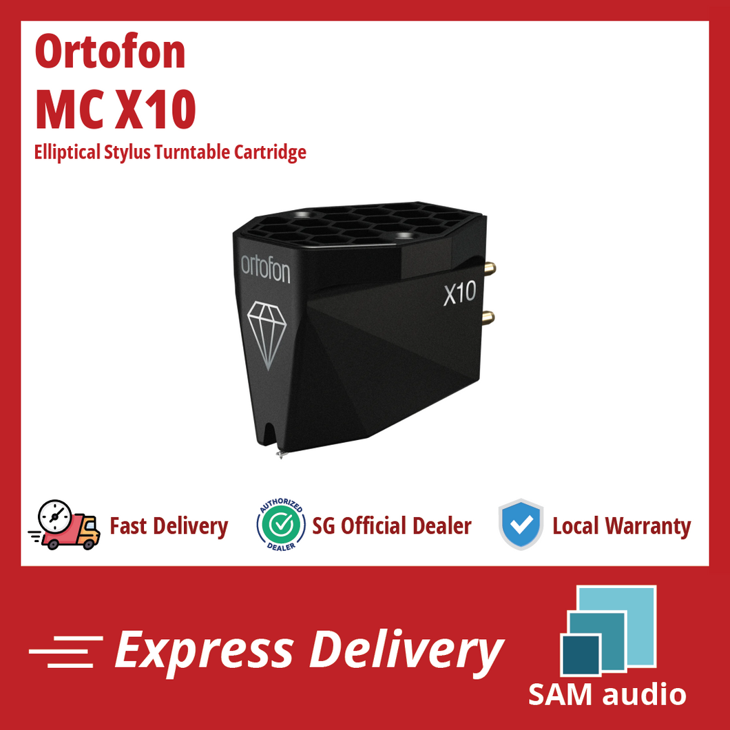 [🎶SG] Ortofon MC X10 - Moving Coil Elliptical Stylus Turntable Cartridge (Authorized by Ortofon - Genuine sealed package)