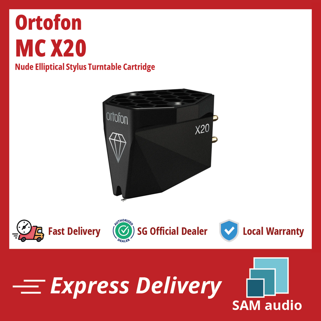 [🎶SG] Ortofon MC X20 - Moving Coil Nude Elliptical Stylus Turntable Cartridge (Authorized by Ortofon - Genuine sealed package)
