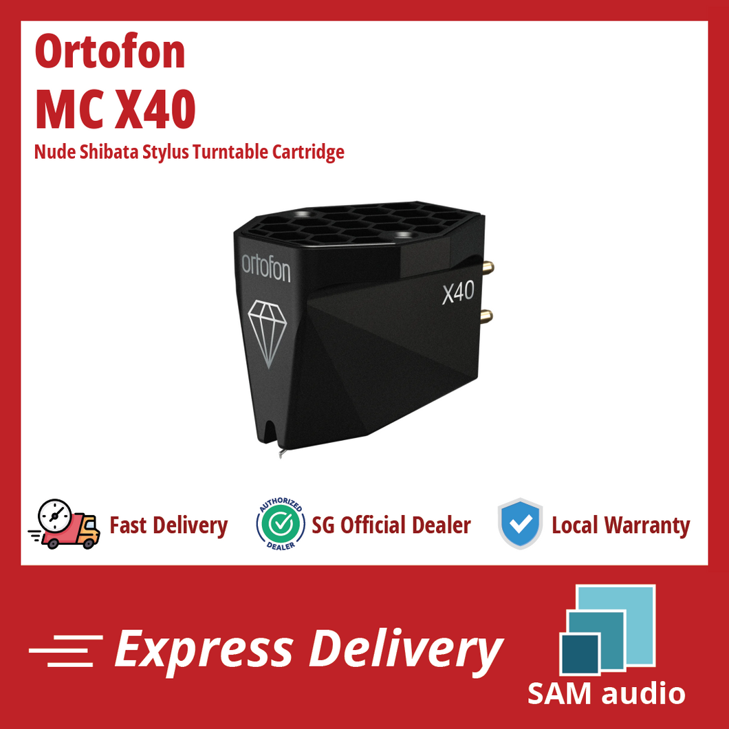 [🎶SG] Ortofon MC X40 - Moving Coil Nude Shibata Stylus Turntable Cartridge (Authorized by Ortofon - Genuine sealed package)