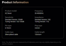 Load image into Gallery viewer, [🎶SG] KZ DECET - 10 Dynamic Drivers In-Ear Monitors (IEM)
