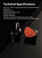 Load image into Gallery viewer, [🎶SG] ARISYN HUO SHU (HUOSHU) - 10mm LCP Composite Diaphragm Dynamic Driver Earphone
