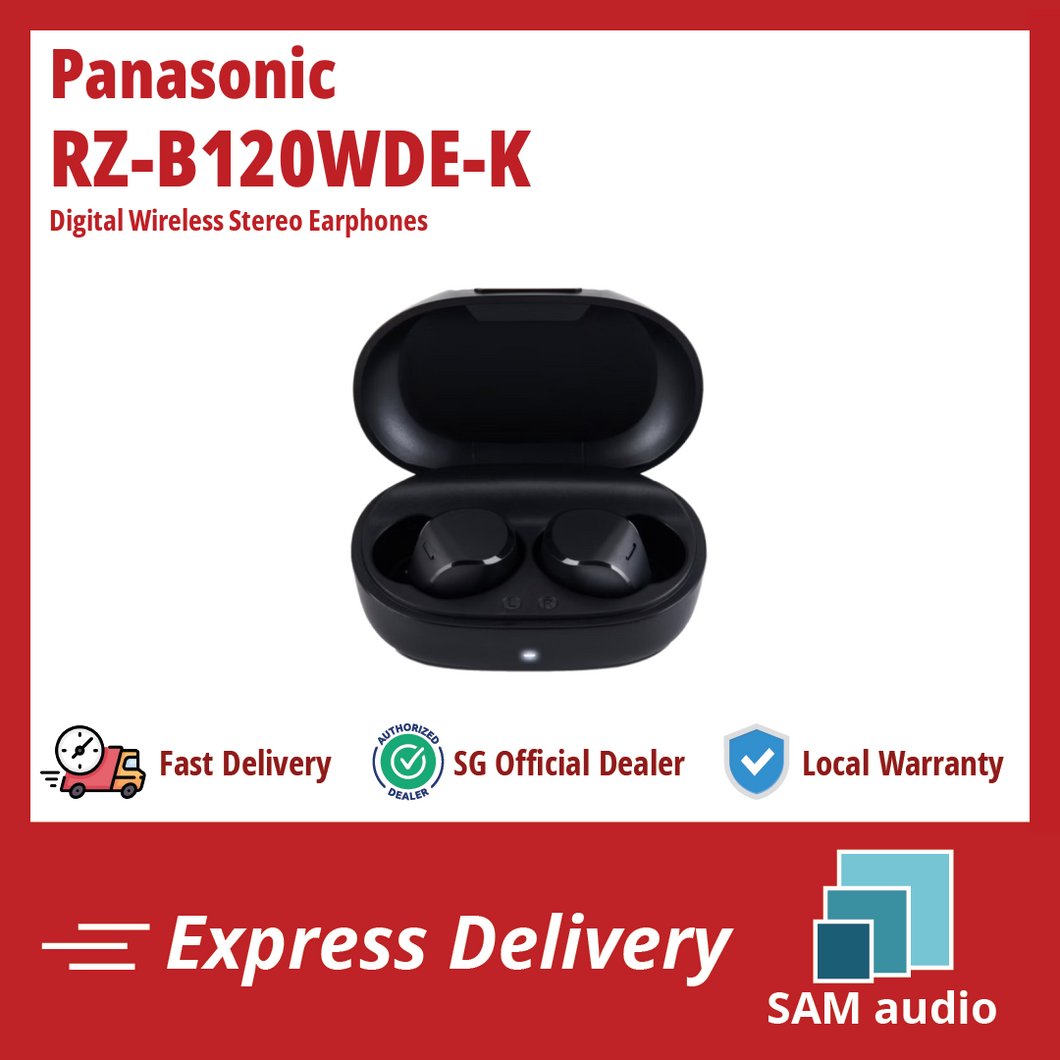 [🎶SG] PANASONIC RZ-B120WDE-K Digital Wireless Stereo Earphones