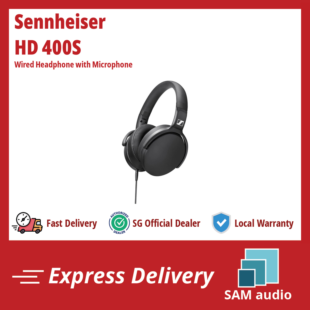 [🎶SG] Sennheiser HD 400S (HD400S) - Wired Headphone with Microphone