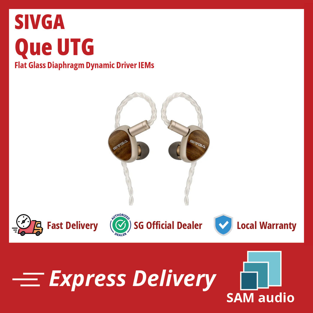 [🎶SG] SIVGA QUE UTG Flat Glass Diaphragm Dynamic Driver IEMs