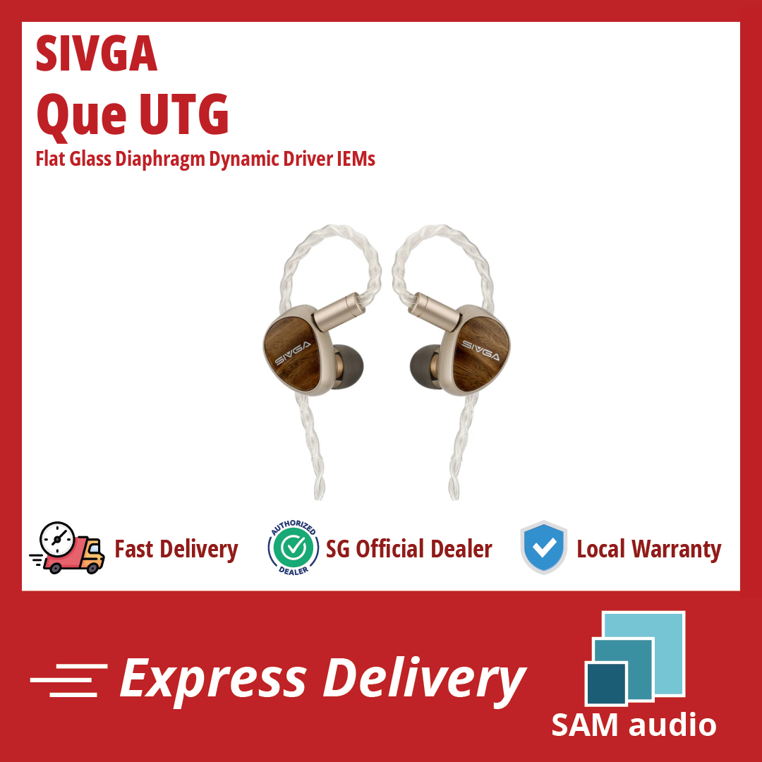 [🎶SG] SIVGA QUE UTG Flat Glass Diaphragm Dynamic Driver IEMs – SAM Audio SG