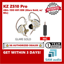 Load image into Gallery viewer, [🎶SG] KZ ZS10 PRO EARPHONE 4BA+1DD
