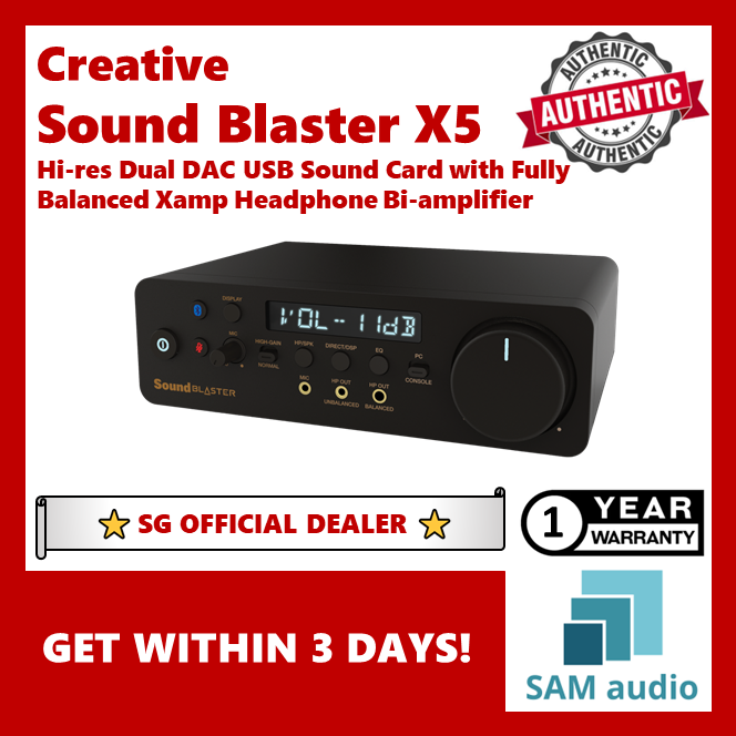 Sound Blaster X5 デュアルDAC＆デュアルXAMP ヘッドホン