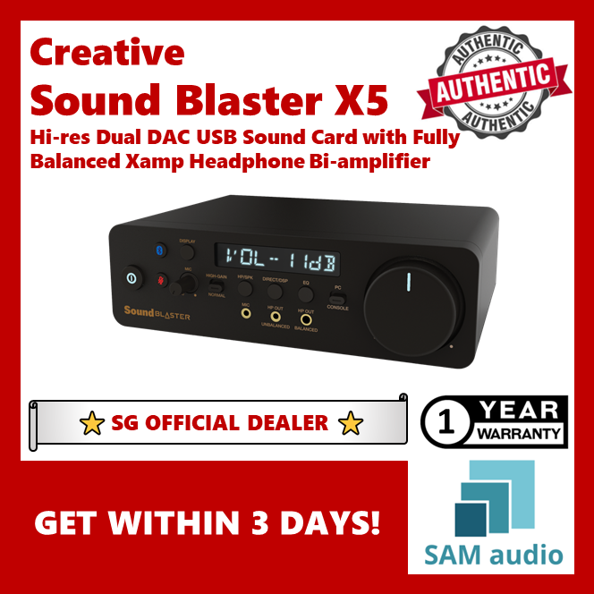 [🎶SG] CREATIVE SOUND BLASTER X5 Dual CS43198 DAC and Headphone Amplifier