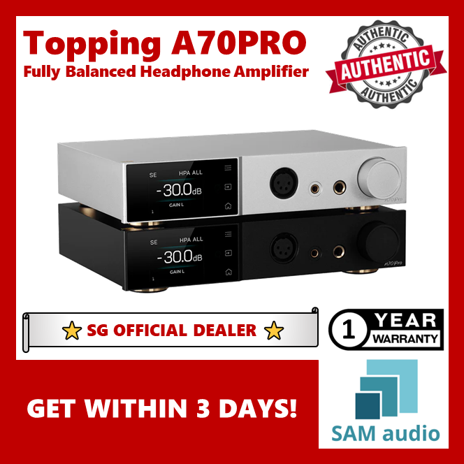 [🎶SG] TOPPING A70PRO Fully Balanced Headphone Amplifier (A70 Pro)
