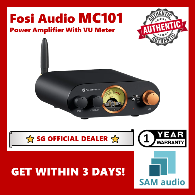 [🎶SG] Fosi Audio MC101 VU Meter Power Amplifier with Bluetooth