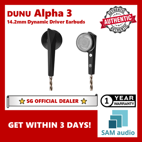 [🎶SG] DUNU ALPHA 3 (ALPHA3) Dynamic Driver Earbuds