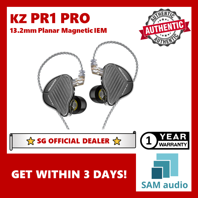 [🎶SG] KZ PR1 PRO 13.2mm Planar Magnetic In-Ear Earphones IEM With MIC