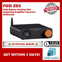 Load image into Gallery viewer, [🎶SG] FOSI AUDIO ZD3 Bluetooth Desktop DAC Preamp ARC Input, ES9039Q2M Fully Balanced Digital for Home Stereo Amplifier with Remote
