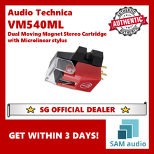 Load image into Gallery viewer, [🎶SG] Audio Technica VM540ML (AT-VM540ML) Dual Moving Magnet Stereo Turntable Cartridge with Microlinear stylus
