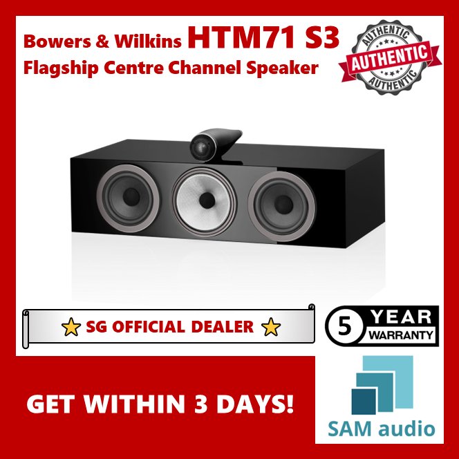 [🎶SG] Bowers & Wilkins HTM71 S3 Flagship Center Channel Speaker (B&W)