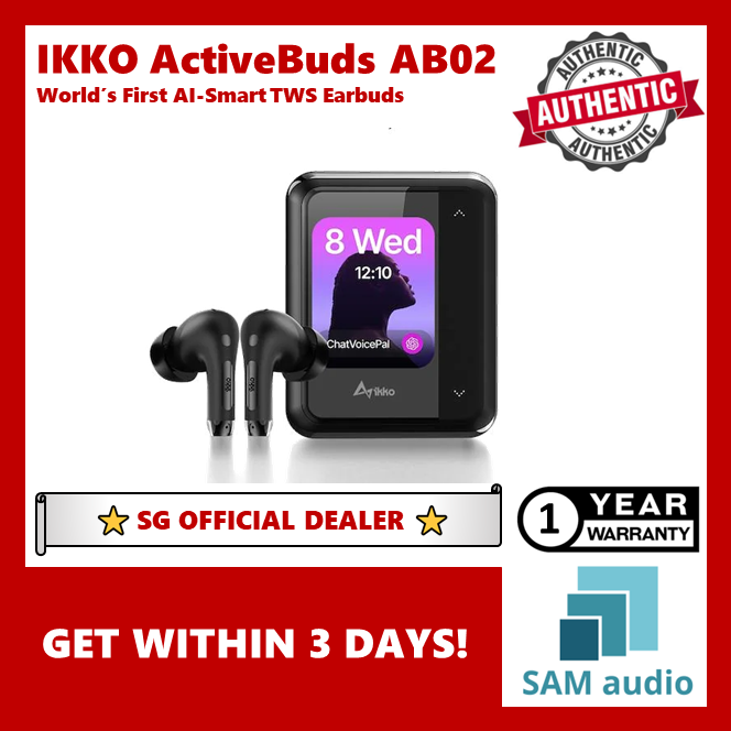[🎶SG] IKKO ActiveBuds AB02 World's First AI-Smart TWS Earbuds