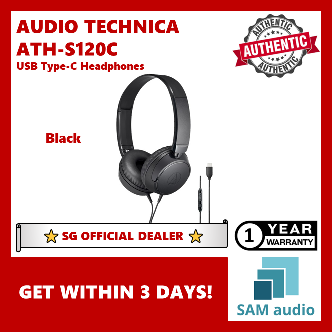 [🎶SG] AUDIO TECHNICA ATH-S120C USB Type-C Headphones