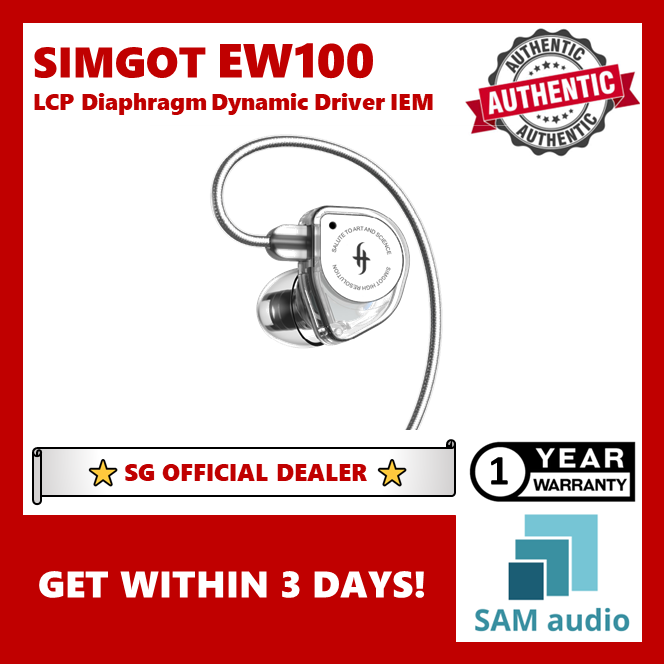 [🎶SG] SIMGOT EW100 Dynamic Driver In Ear Monitor Earphones IEM