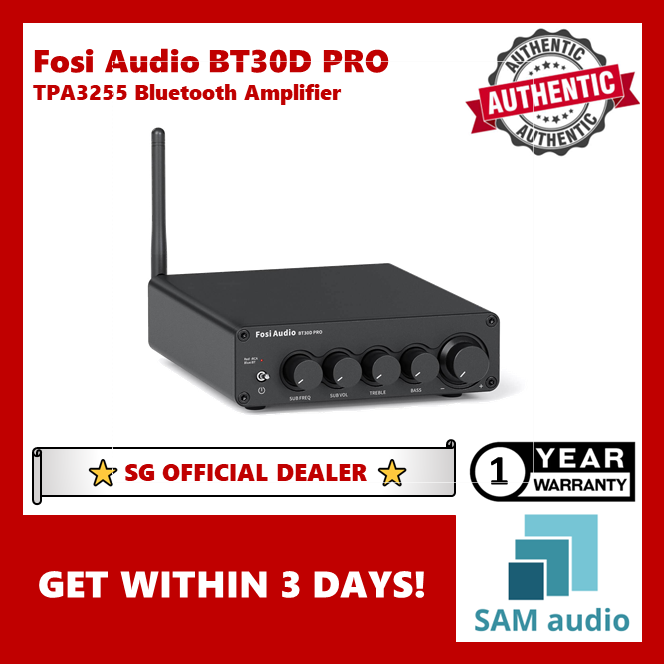 Fosi Audio BT30D PRO Bluetooth 5.0 2.1 Channel Amplifier - Class D HiFi, Open Box