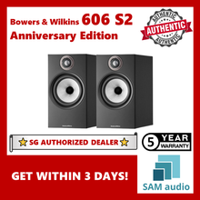 Load image into Gallery viewer, [🎶SG] Bowers &amp; Wilkins 606 S2 Anniversary Edition Bookshelf Speakers - 1 Pair (B&amp;W)
