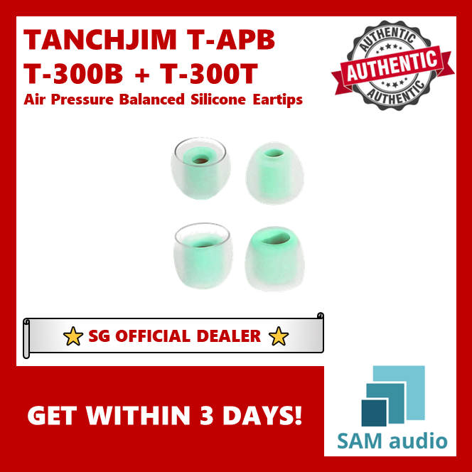 [🎶SG] TANCHJIM T-APB Silicone Eartips, High Quality Air Pressure Balanced, T300B (+Bass), T300T (+Treble)