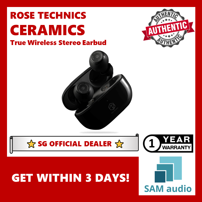 [🎶SG] ROSESELSA (ROSE TECHNICS) CERAMICS True Wireless Stereo Bluetooth 5.3 Earbuds TWS