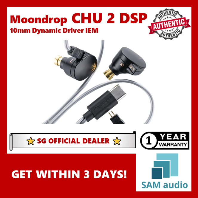 [🎶SG] MOONDROP CHU 2 DSP TYPE C (CHU2) 10mm Dynamic Driver IEM