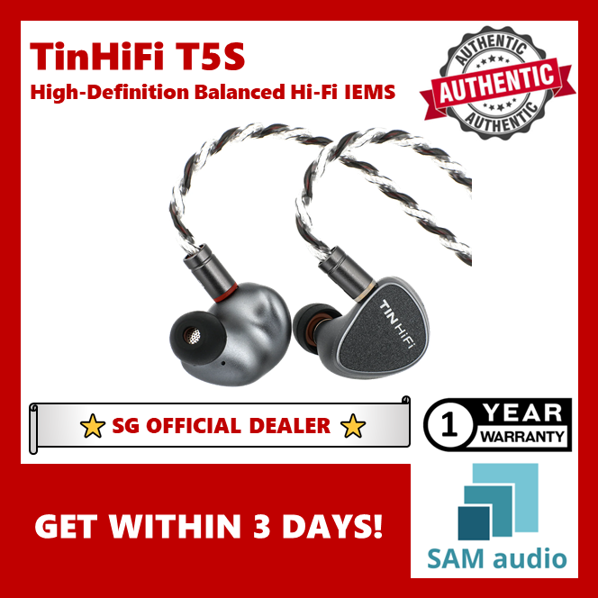 [🎶SG] TinHiFi T5S High-Definition Balanced Hi-Fi IEMS