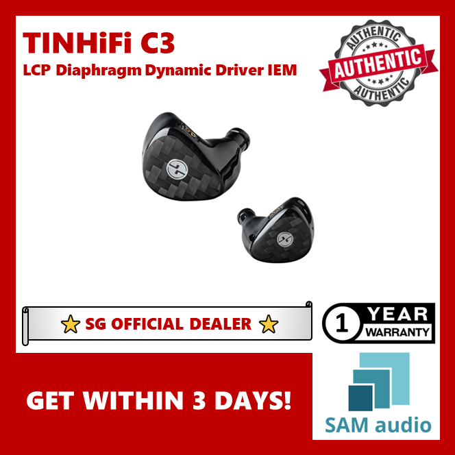 [🎶SG] TINHIFI C3 LCP Diaphragm Dynamic Driver IEM Earphones