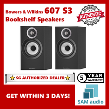 Load image into Gallery viewer, [🎶SG] Bowers &amp; Wilkins 607 S3 Bookshelf Speakers - 1 Pair (B&amp;W)
