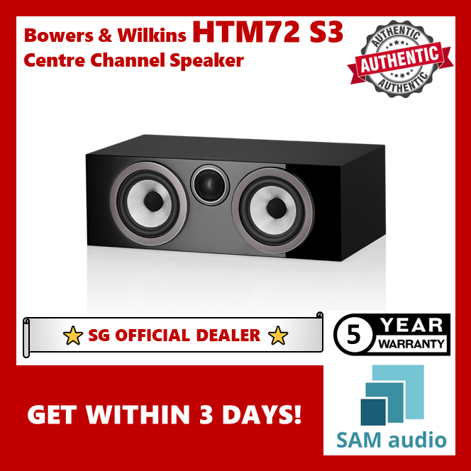 [🎶SG] Bowers & Wilkins HTM72 S3 Center Channel Speaker (B&W)