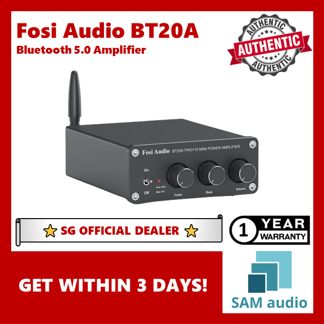 Fosi Audio BT20A Bluetooth 5.0アンプ Fosi Audio BT20A 200W Bluetooth Amplifier for Passive Speakers