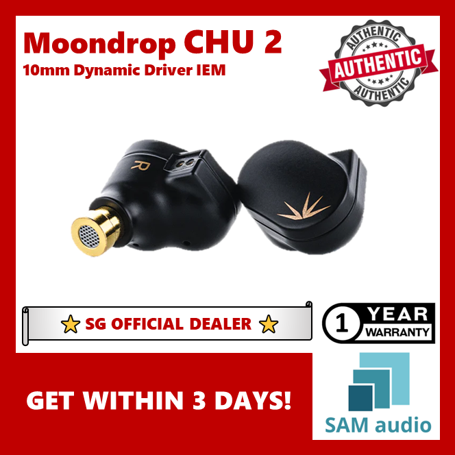 [🎶SG] MOONDROP CHU 2 (CHU2) 10mm Dynamic Driver IEM