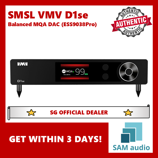 [🎶SG] SMSL VMV D1se, ES9038PRO sabre DAC, MQA decode, Thesycon driver, Hifi Audio