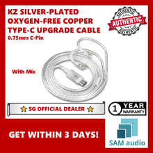 Load image into Gallery viewer, [🎶SG] KZ SILVER-PLATED OXYGEN-FREE COPPER TYPE-C UPGRADE CABLE 0.75mm C-Pin
