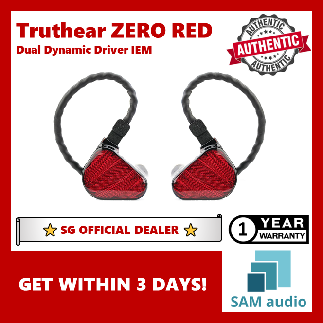 [🎶SG] TRUTHEAR x Crinacle ZERO RED Dual Dynamic Drivers IEM Earphone