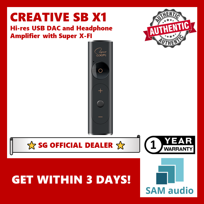 [🎶SG] CREATIVE SOUND BLASTER X1 Hi-res USB DAC and Headphone Amplifier with Super X-Fi