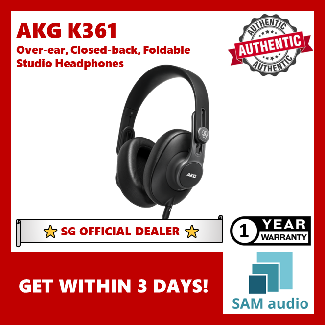 [🎶SG] AKG K361 Over-ear, Closed-back, Foldable Studio Headphones